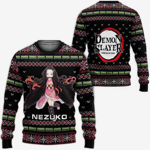 Divesart - Nezuko Kamado Ugly Sweater Christmas Demon Slayer Anime Gift